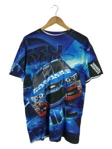 NASCAR/オールオーバプリント/Tシャツ/XL/コットン/ブルー/メキシコ製/レーシングT/Y2K/00s