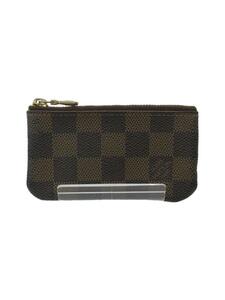 LOUIS VUITTON◆ポシェット・クレ_ダミエ・エベヌ_BRW/PVC/ブラウン/メンズ