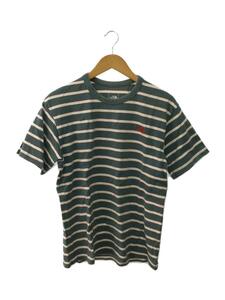 THE NORTH FACE◆S/S MULTI BORDER TEE_ショートスリーブマルチボーダーティー/M/コットン/BLU/ストライプ