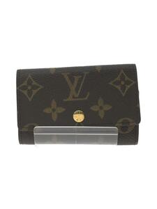 LOUIS VUITTON◆M62630/ミュルティクレ6_モノグラム_BRW/PVC/BRW/キーケース/LV