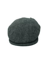 80s/Hand-Woven Donegal Tweed Flat Cap/ハンチング/M/ウール/GRY_画像1