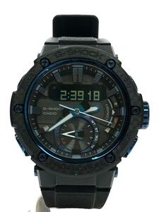 CASIO◆ソーラー腕時計・G-SHOCK/デジアナ/BLU/BLK