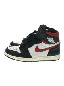 NIKE◆AIR JORDAN 1 RETRO HIGH OG/エアジョーダン1レトロハイ/ブラック/28cm/BLK/レサ