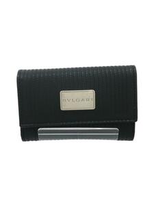 BVLGARI◆キーケース/PVC/BLK/メンズ/25559