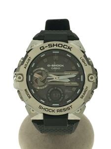 CASIO◆ソーラー腕時計_G-SHOCK/アナログ/ラバー/BLK/BLK