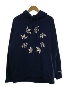 adidas◆パーカー/XL/コットン/BLU/無地