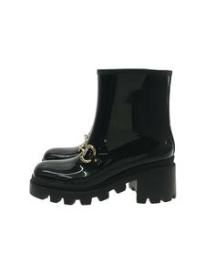 GUCCI* rain boots /38/BLK/ enamel /670407