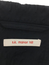 s.k. manor hill◆エスケーマノアヒル/ステンカラーコート/S/コットン/NVY/無地/Navy Blue Puckered/USA製_画像3