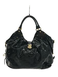 LOUIS VUITTON◆ハンドバッグ/エナメル/BLK/無地/M95883