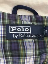 POLO RALPH LAUREN◆90s/紺タグ/ポニー刺繍/裏地チェック/ステンカラーコート/M/コットン/ベージュ_画像3