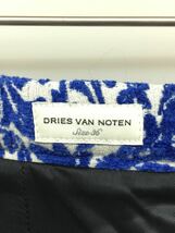 DRIES VAN NOTEN◆デルフトポーセリンジャガードスカート/36/BLU/ハイウエスト/ミディ丈/ジップ/総柄_画像4