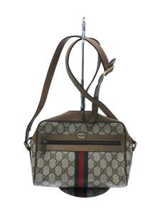 GUCCI◆ショルダーバッグ/PVC/BEG/総柄/68.02.004/オールド/シェリーライン/内側劣化