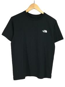 THE NORTH FACE◆S/S SQUARE LOGO TEE_ショートスリーブ スクエア ロゴ Tシャツ/S/ポリエステル/BLK