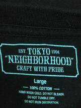 NEIGHBORHOOD◆Tシャツ/L/コットン/BLK_画像3