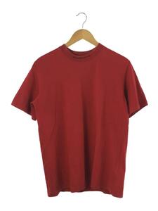 JOHN LAWRENCE SULLIVAN◆Tシャツ/M/コットン/RED/無地/JLS-05-02/LOGO JACQUARD T-SH/モックネック