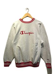 Champion◆90s/REVERSE WEAVE/USA製/スウェット/刺繍/L/コットン/GRY