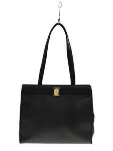 Salvatore Ferragamo◆トートバッグ/レザー/BLK/AU21-2530