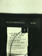 YOHJIYAMAMOTO+NOIR◆95SS/OLD/サイドボタン/ストレートパンツ/3/ウール/ブラック/NB-P01-100_画像4