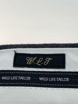 WILD LIFE TAILOR Adam et ROPE◆スラックスパンツ/L/ウール/GRY/無地/ツータック/ワイド_画像4