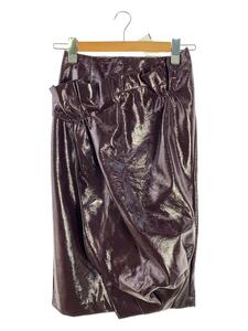 IRENE◆19AW Patent Leather Skirt/34/フェイクレザー/BRD/無地/21A87006