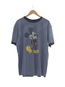 Disney◆ディズニー/Tシャツ/L/コットン/ブルー/プリント