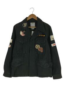 visvim◆15AW/ACHSE JKT PATCHES/ミリタリージャケット/1/コットン/BLK/0115205013033