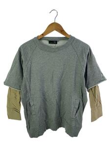 RISMAT by Y’s◆長袖Tシャツ/2/コットン/GRY/無地/YE-K63-046