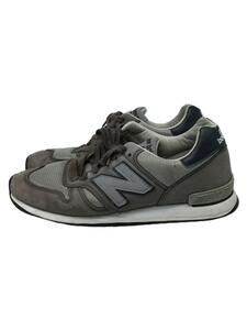 NEW BALANCE◆UK製復刻モデル/ニューバランス/ローカットスニーカー/M670GNS/US8/グレー/