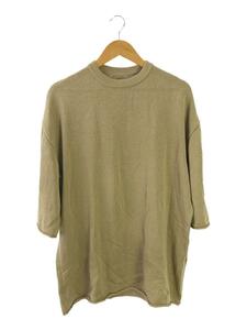 HED MAYNER◆22SS/KNITTED FELTED T-SHIRT/セーター(薄手)/S/コットン/BEG