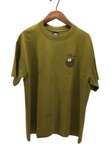 STUSSY◆ステューシー80s/黒タグ/エイトボール/シングルステッチ/USA製/Tシャツ/XL/キャメル/プリント