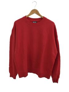 DIESEL◆S-ROB-MEGOVAL/スウェット/XL/コットン/RED/袖口褪色