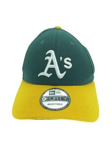 NEW ERA◆Oakland Athletics/9 FORTY/6パネルキャップ/ポリエステル/GRN/メンズ