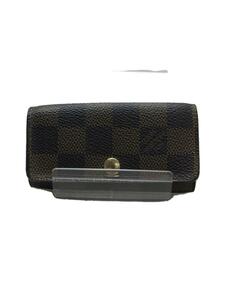 LOUIS VUITTON◆ミュルティクレ4_ダミエ・エベヌ_BRW/PVC/BRW/レディース