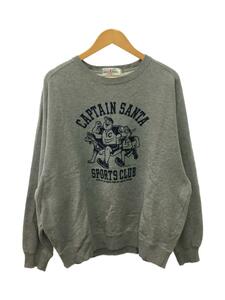 CAPTAIN SANTA◆スウェット/XL/コットン/GRY/プリント/SPORTS CLUB