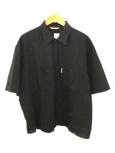 COOTIE◆半袖シャツ/L/ポリエステル/NVY/T/W Work S/S Shirt/しみ有