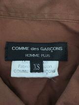 COMME des GARCONS HOMME PLUS◆長袖シャツ/XS/コットン/BRW/無地/PE-B021/AD2009_画像3