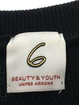 6(ROKU) BEAUTY & YOUTH UNITED ARROWS◆BIG THERMAL 6SLEEVE 2/-/コットン/BLK/8612-241-0008_画像3