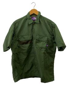 THE NORTH FACE PURPLE LABEL◆半袖シャツ_NT3116N/M/ナイロン/GRN/無地