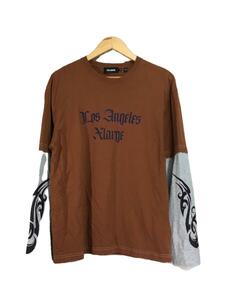 X-LARGE◆TRIBAL LAYERED L/S TEE/長袖Tシャツ/M/コットン/BRW/101213011025