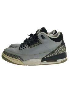 NIKE◆AIR JORDAN 3 RETRO WOLF GREY/ローカットスニーカー/29cm/GRY