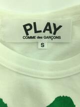 PLAY COMME des GARCONS◆Tシャツ/S/コットン/WHT/AZ-T060_画像3