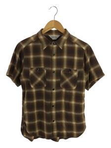 FIVE BROTHER* short sleeves shirt /S/ cotton /BRW/ check /151319