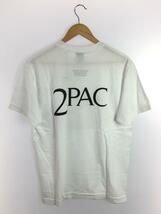 WACKO MARIA◆CREW NECK T-SHIRT/2PAC/M/コットン/ホワイト/TUPAC-WM-TEE01/汚れ有_画像2