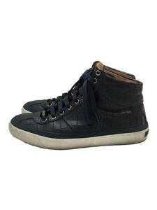 JIMMY CHOO◆ハイカットスニーカー/41/BLK/レザー