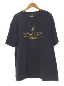 NAUTICA◆Tシャツ/XXL/コットン/ネイビー/無地