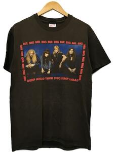 Hanes◆90s/Mr BIG/BUMP AHEAD TOUR 199ツアーTシャツ/L/ブラック/プリントT