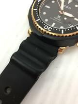 SEIKO◆SEIKO セイコー/ソーラー腕時計/アナログ/ラバー/BLK/BLK/V147-0CH0_画像7