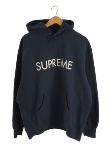 Supreme◆22AW/Capital Hooded Sweatshirt/パーカー/L/コットン/NVY/無地