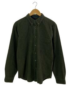 Woolrich◆ボタンダウン長袖シャツ/M/コットン/グリーン