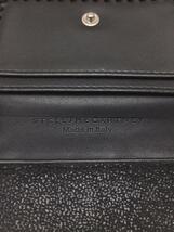 STELLAMcCARTNEY◆長財布/FALABELLA FLAP WALLET/ファラベラ/スウェード/BLK/無地/レディース_画像3